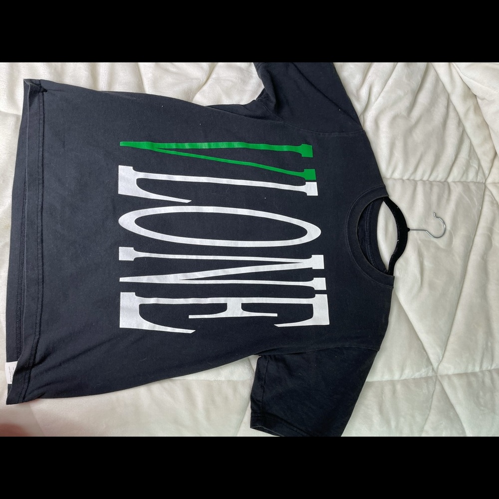 Green and white VLone Tee